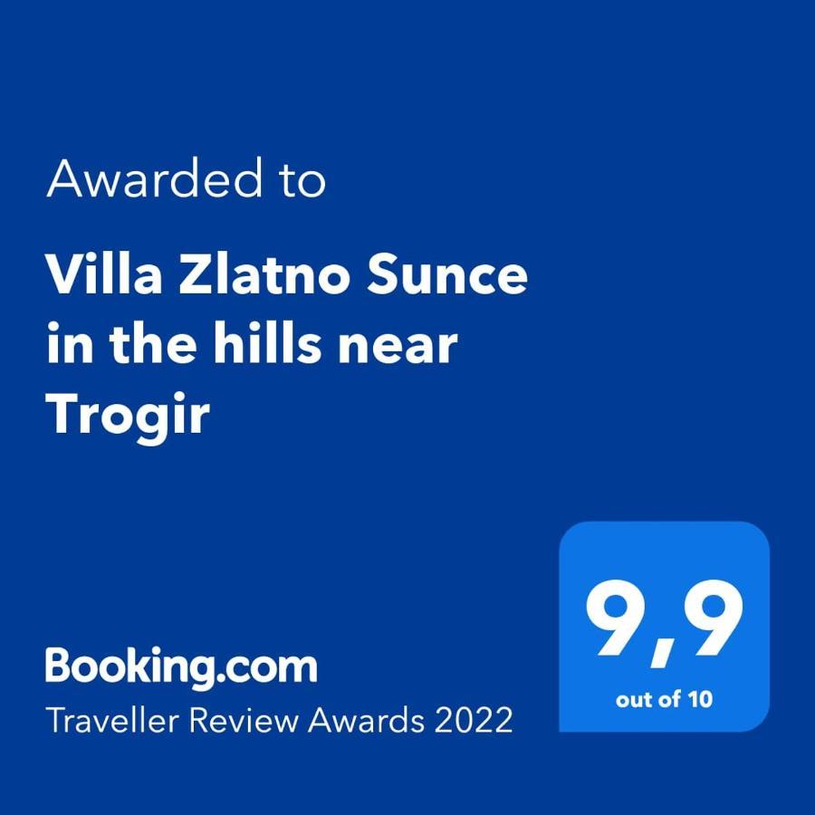 Villa Zlatno Sunce In The Hills Near Trogir Vrsine Exterior foto